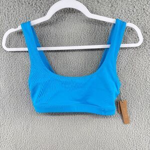 SKIMS Recycled Swim Tank Bikini Top Turquoise XS NWT